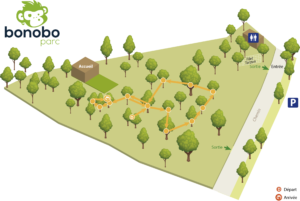 parcours jaune Bonobo Parc