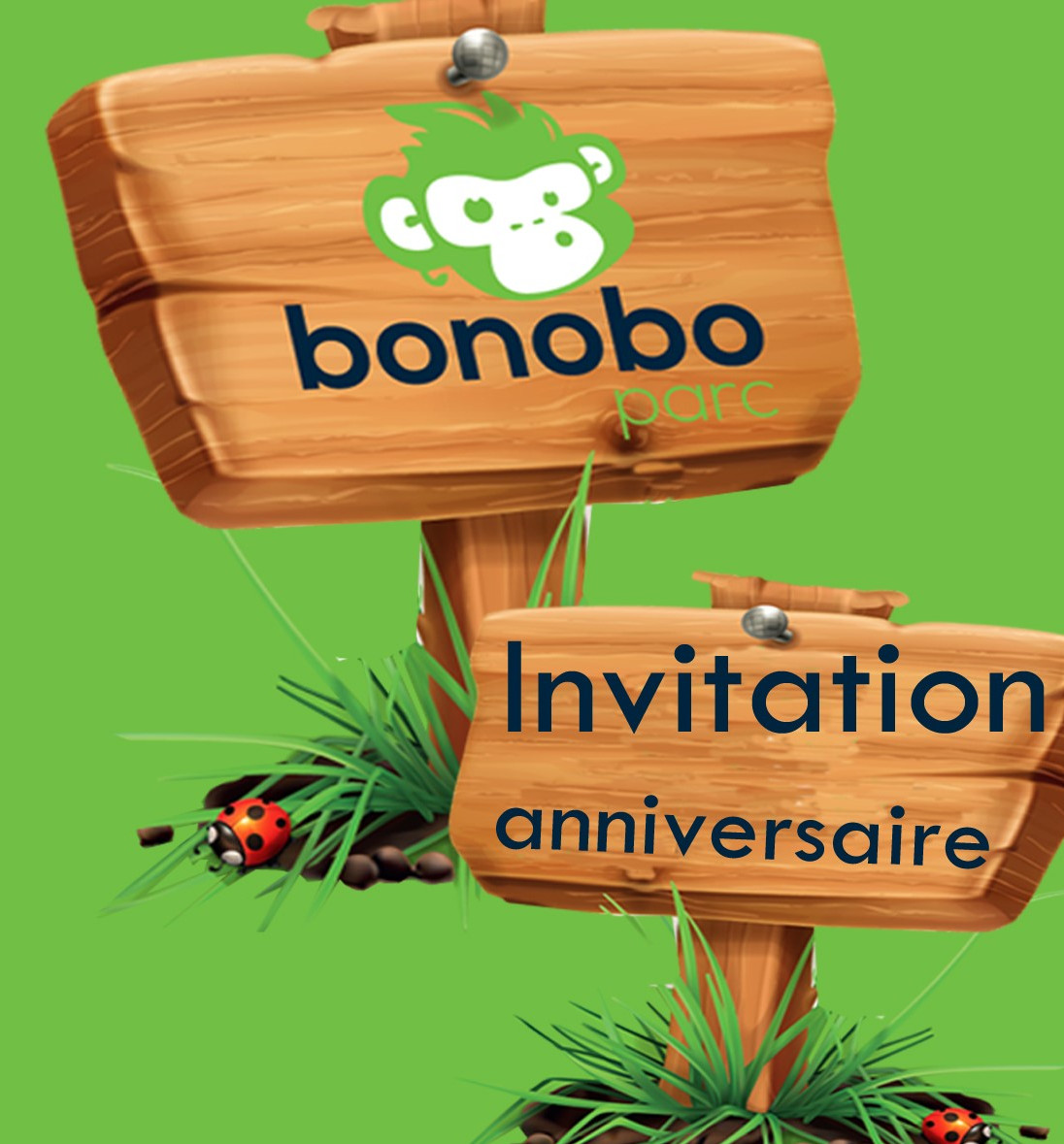 invitation anniversaire Bonobo Parc invitation anniversaire Bonobo Parc